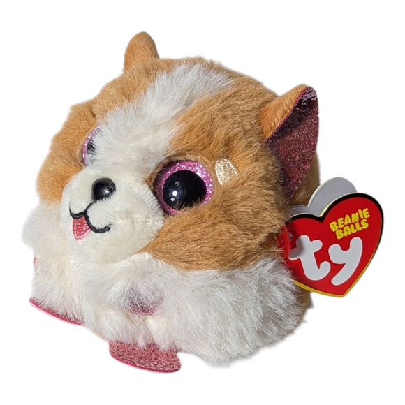 Tanner - Dog - Ty Puffies Collection - NWT - Brown/White Plushie - Picture 5 of 8